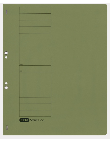 100551872-50,Dosar capse elba smart eyelet a4 1/1 250g/mp verde - Set 50