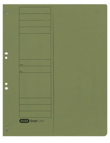 100551879-50,Dosar capse elba smart eyelet a4 1/2 250g/mp verde - Set 50