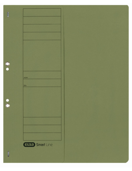 100551879-50,Dosar capse elba smart eyelet a4 1/2 250g/mp verde - Set 50