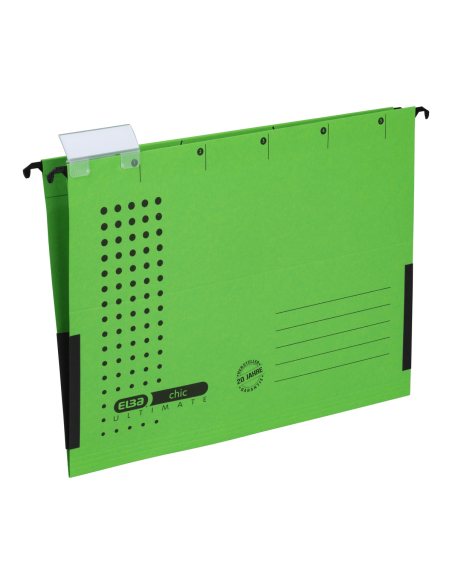 100552104-25,Dosar suspendat cu burduf elba ultimate a4 330f 240g/mp blue angel verde - Set 25