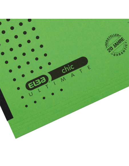 100552104-25,Dosar suspendat cu burduf elba ultimate a4 330f 240g/mp blue angel verde - Set 25