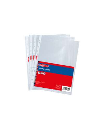 9486310,Set 100 x Folie protectie Herlitz, A4, 75 microni, cristal