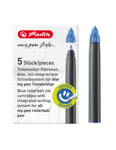 11379013,Rezerva roller my.pen albastra set5 cutie carton