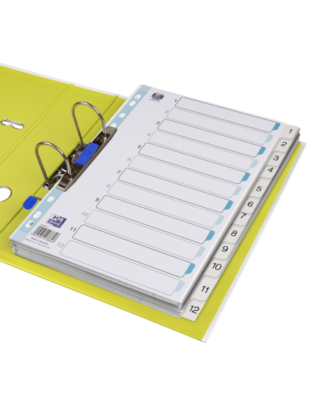 100204771,Index plastic numeric oxford a4 1-12 12f/set alb