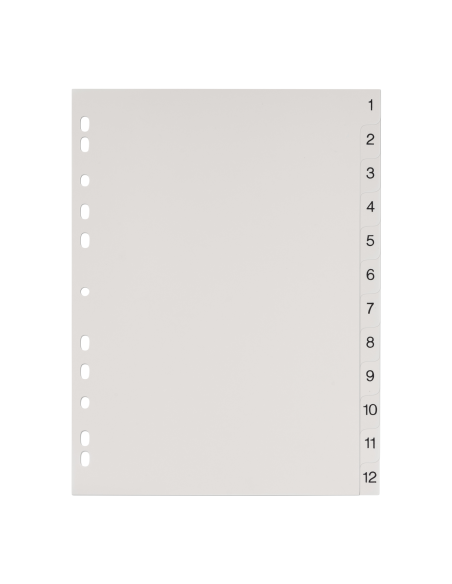 100204771,Index plastic numeric oxford a4 1-12 12f/set alb