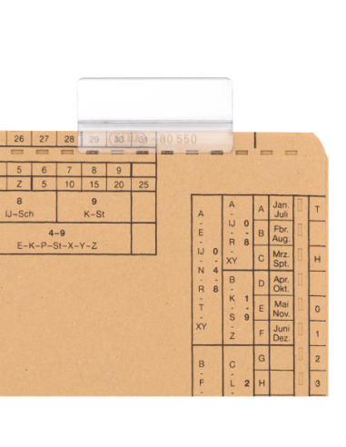 100552031,Portetichete dosar suspendat elba 13x50mm pvc transparent set50