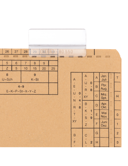 100552031,Portetichete dosar suspendat elba 13x50mm pvc transparent set50