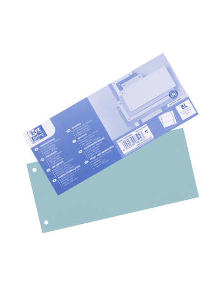 100205025,Separatoare carton oxford 10.5x24cm 190g/mp blue angel set100 albastru