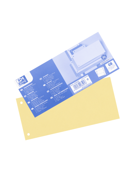100205026,Separatoare carton oxford 10.5x24cm 190g/mp blue angel set100 galben