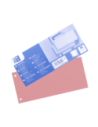 100205027,Separatoare carton oxford 10.5x24cm 190g/mp blue angel set100 rosu