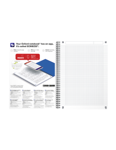 400178652-5,Caiet org oxford office oceanis a4 90f spira scribzee pefc patratele diverse culori - Set 5