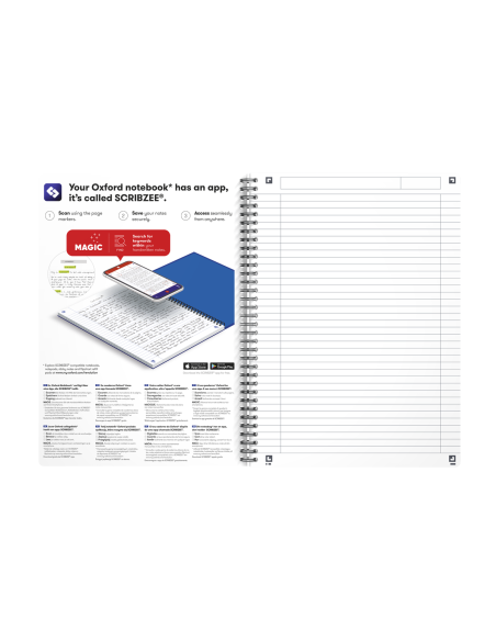 400178653-5,Caiet org oxford office oceanis a4 90f spira scribzee pefc dictando diverse culori - Set 5