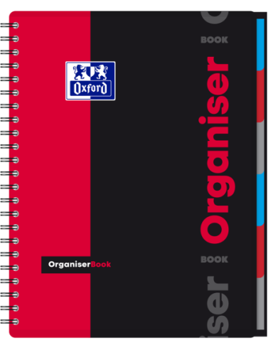 400019524-5,Caiet org oxford students organiser a4+ 80f spira scribzee patratele diverse culori - Set 5