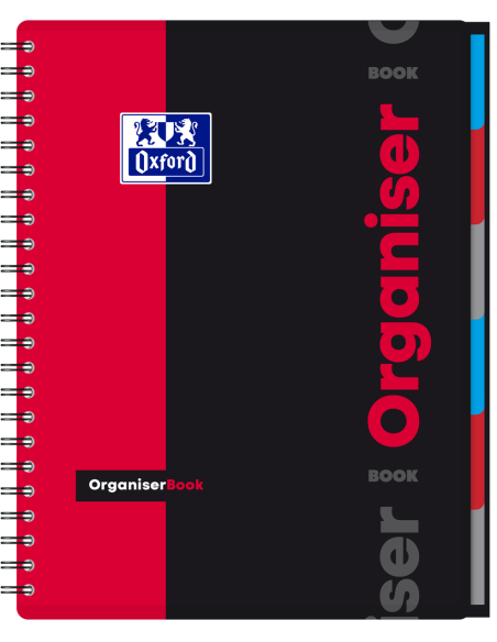 400019524-5,Caiet org oxford students organiser a4+ 80f spira scribzee patratele diverse culori - Set 5