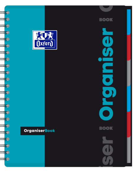 400019524-5,Caiet org oxford students organiser a4+ 80f spira scribzee patratele diverse culori - Set 5