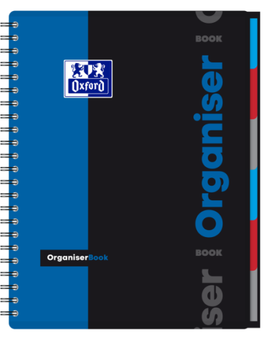 400019524-5,Caiet org oxford students organiser a4+ 80f spira scribzee patratele diverse culori - Set 5