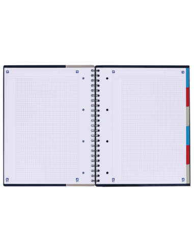 400019524-5,Caiet org oxford students organiser a4+ 80f spira scribzee patratele diverse culori - Set 5