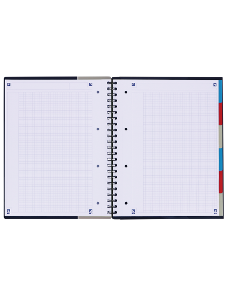 400019524-5,Caiet org oxford students organiser a4+ 80f spira scribzee patratele diverse culori - Set 5