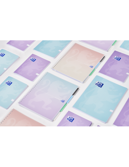 400182938-5,Caiet org oxford project book a4 80f scribzee spira pefc patratele gradient pastel diverse culori - Set 5