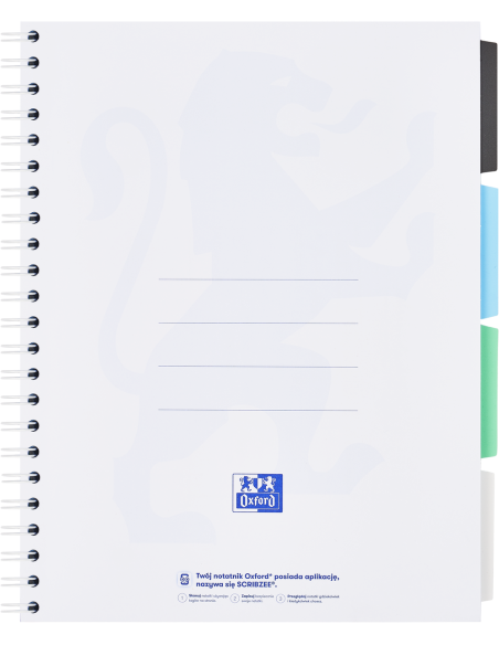 400182938-5,Caiet org oxford project book a4 80f scribzee spira pefc patratele gradient pastel diverse culori - Set 5