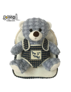 Ghiozdan gradinita Baby Animals, 23x8x28 cm, BLUE BEAR - S-COOL