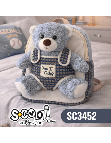 Ghiozdan gradinita Baby Animals, 23x8x28 cm, BLUE BEAR - S-COOL