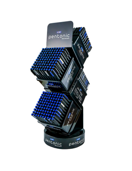 Pix Pentonic, corp negru, 400 buc/display, mina scriere - culori asortate, 0.7 mm - LINC - Set 400