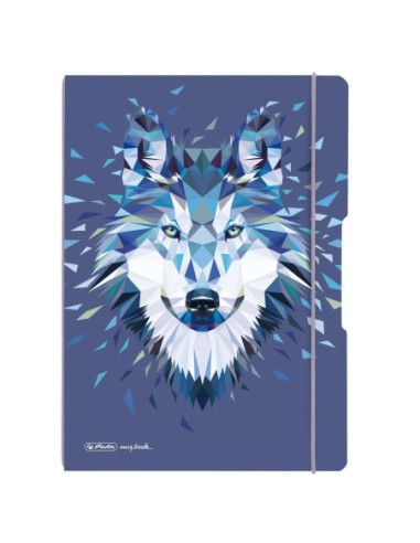 9493990,Caiet my.book flex a4 2x40f velin wild animals wolf
