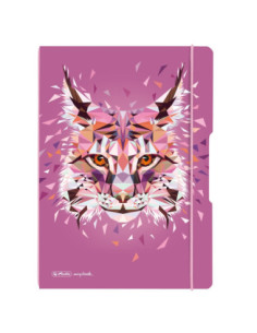 9493980,Caiet my.book flex a4 2x40f velin wild animals lynx