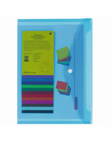 10657948-6,Mapa protectie a4 inchidere capsa albastru transparent - Set 6