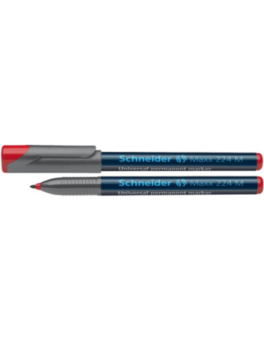SD-4047/ROSU-10,Marker OHP mediu permanent Schneider 224 1 mm ROSU - Set 10