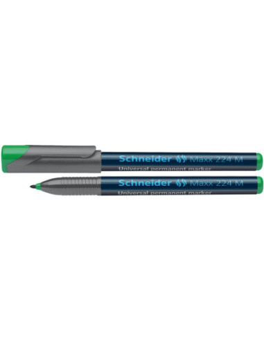 SD-4047/VERDE-10,Marker OHP mediu permanent Schneider 224 1 mm VERDE - Set 10