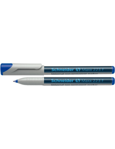 SD-5949/ALBASTRU-10,Marker OHP nepermanent 0.7 mm Schneider 223 ALBASTRU - Set 10