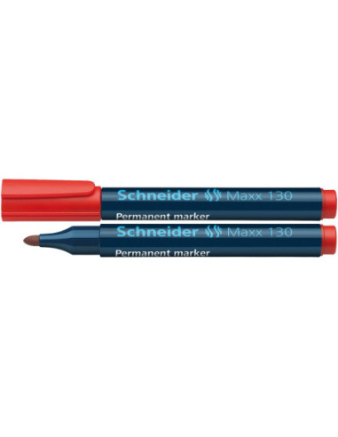SD-2926/ROSU-10,Marker permanent varf rotund 1-3 mm Schneider 130 ROSU - Set 10