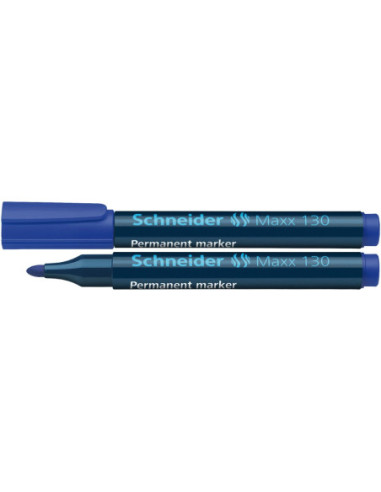 SD-2926/ALBASTRU-10,Marker permanent varf rotund 1-3 mm Schneider 130 ALBASTRU - Set 10