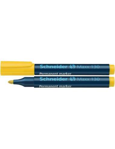 SD-2926/GALBEN-10,Marker permanent varf rotund 1-3 mm Schneider 130 GALBEN - Set 10