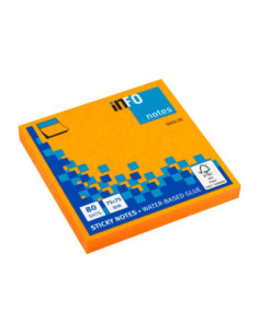 SD-2839/PORTOCALIU-12,Notes adeziv 75 x 75 mm 80 file briliant Info Notes PORTOCALIU - Set 12