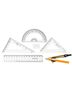 A5001,Trusa geometrie metalica, 7 piese 2
