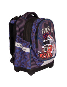 SC1514,Ghiozdan anatomic, compartiment laptop, 42x34x22 cm, FIRE TRUCK - S-COOL