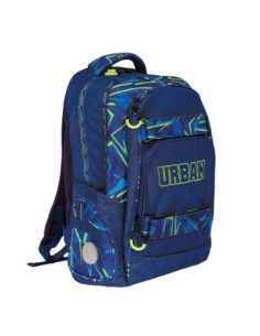 SC1688,Ghiozdan anatomic, compartiment laptop, URBAN, 46x31x16 cm, GREEN LINES - S-COOL 2