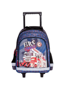 SC1641,Ghiozdan trolley, 38x29x14 cm, FIRE TRUCK - S-COOL