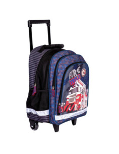 SC1641,Ghiozdan trolley, 38x29x14 cm, FIRE TRUCK - S-COOL 2