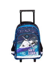 SC1642,Ghiozdan trolley, 38x29x14 cm, SKY LINE - S-COOL