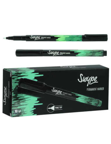 SPF330GRE-10,Marker CD/DVD Swype, verde - LINC - Set 10