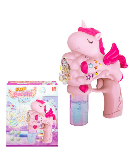 Y20,Pistol baloane de sapun, cu baterii, Unicorn