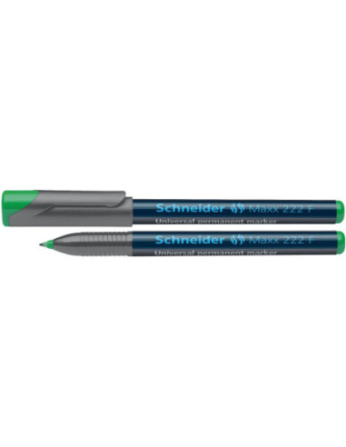 SD-4046/VERDE-10,Marker OHP fin permanent Schneider 222 0.7 mm VERDE - Set 10