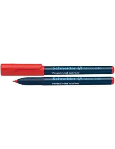 SD-3030/ROSU-10,Marker permanent varf rotund 2 mm Schneider 240 ROSU - Set 10