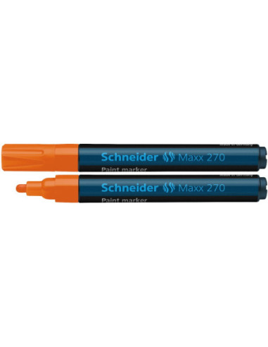 SD-2924/PORTOCALIU-10,Marker cu vopsea 1-3 mm Schneider 270 PORTOCALIU - Set 10