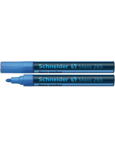 SD-5358/ALBASTRU-10,Marker cu creta lichida 2-3 mm Deco Schneider 265 ALBASTRU - Set 10