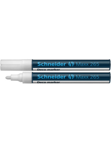 SD-5358/ALB-10,Marker cu creta lichida 2-3 mm Deco Schneider 265 ALB - Set 10